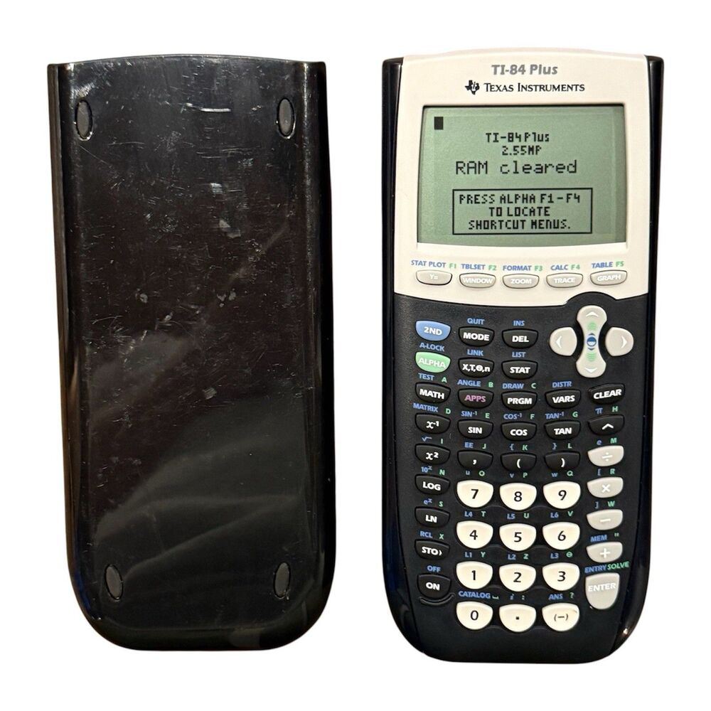 Texas Instruments TI-84 Plus Graphing Calculator Black W/Slide Cover